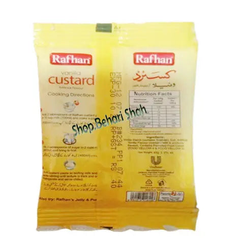 Refhan vanilla custard (100g) ( 2 shashye) Be hari shah
