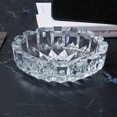 Ashtray Stylish and Elegant High-quality Round Glass Thick Perfect for Decorating Homes, Living Rooms, Offices, And Hotels. It Is a Unique Creative Decorative Accessory and Personalized Desktop Decoration Gift, The Best Choice For Gift Giving